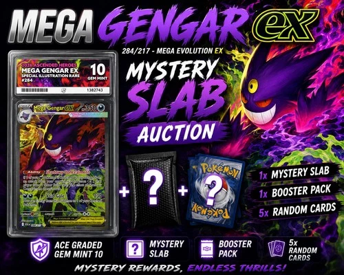 Mystery Pokemon Graded Card Slab - Random - ACE 10 Read Description!