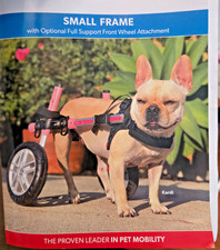 Walkin Wheels Adjustable Dog Wheelchair Sm/Med Frame Pink Rear Support Mobility