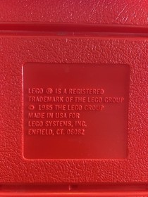 LEGO Vintage 1985 Red Plastic Carrying Case / Storage Case-Full of Legos-L@@k