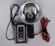 Vintage 1950  s Brown Kodak Duaflex IV 620 Film Camera and Flash