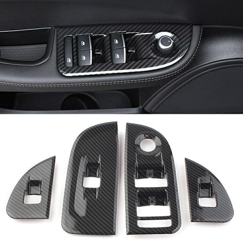 For Alfa Romeo Giulia 2017-2020 ABS Carbon fiber Window Lift Switch Button Frame
