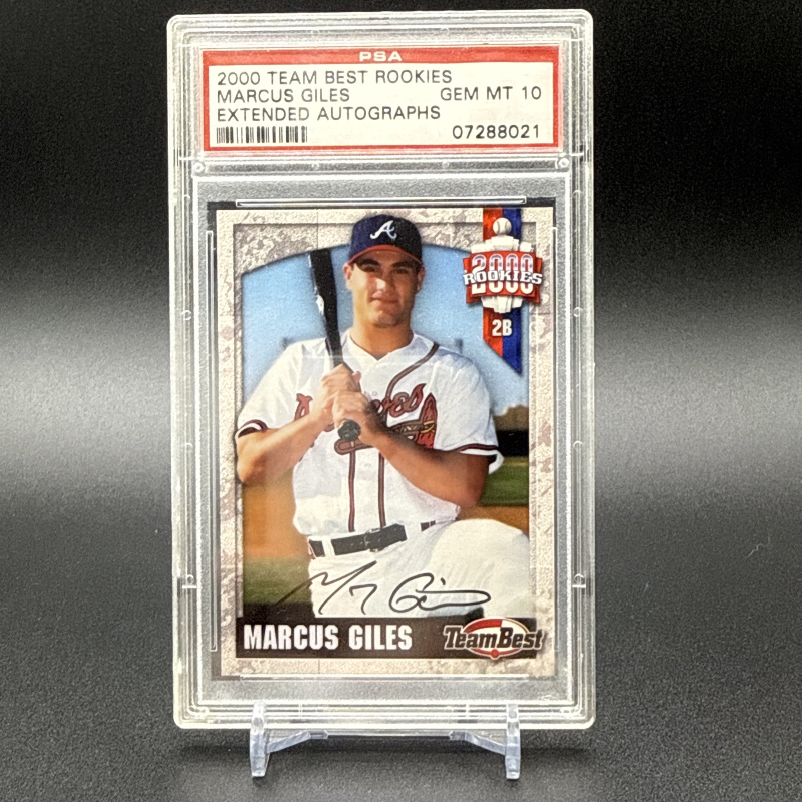 2000 Team Best Rookies Authentic Auto Marcus Giles Auto PSA 10 POP 1