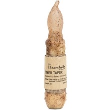 4" Burnt Ivory Timer Taper Candle