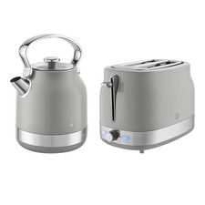 Swan Retro Kitchen Set, 1.7L Kettle and 2 Slice Toaster, Grey EEJB351