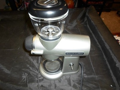 KitchenAid Burr Grinder KCG0702CU Silver Tested Working catch glass Included.