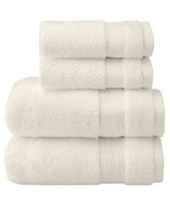 Purely Organic Cotton 4 Piece Set 2 Washcloths 2 Hand towels White New W/ Tags