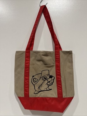 Buc-ee s Mini Tote Bag New 13x10 Market Canvas Small Reusable Red Bucees Beaver