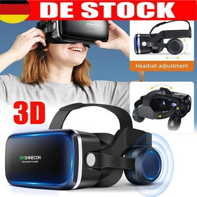VR Brille Virtual Reality Headset 3D 100° für Smartphones Handy für Android iOS