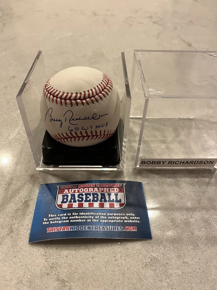 BOBBY RICHARDSON AUTOGRAPHED OFFICIAL MLB BASEBALL "1960 WS MVP" TRISTAR - Image 2 of 4
