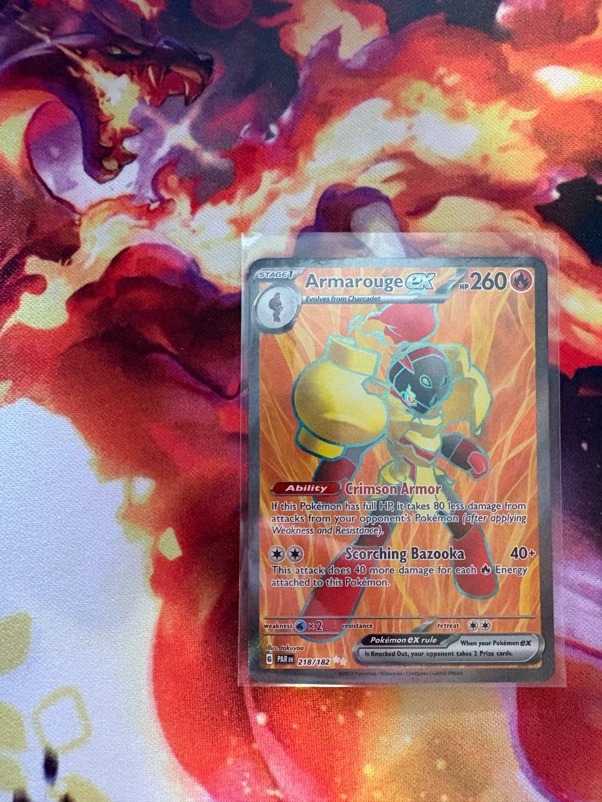 Armarouge ex - 218/182 - Ultra Rare - Paradox Rift - Pokemon Card - NM/M