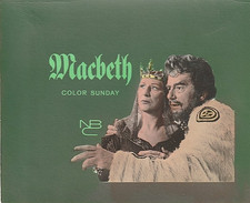 NBC Telop Bump Card Promo Photo 1954 Macbeth Maurice Evans Judith Anderson DBW