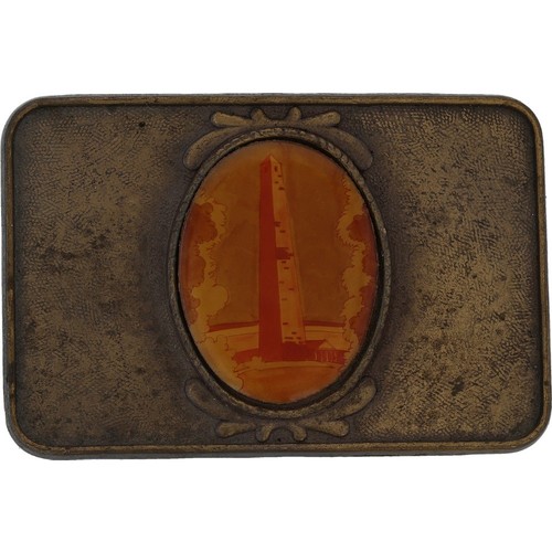 Boston Landmark Bunker Hill Vtg Belt Buckle Monument Charlestown Massachusetts