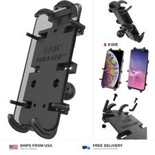 RAM Mounts Quick-Grip XL Phone Holder with B Size 1 Ball Diamond Base, Unive...