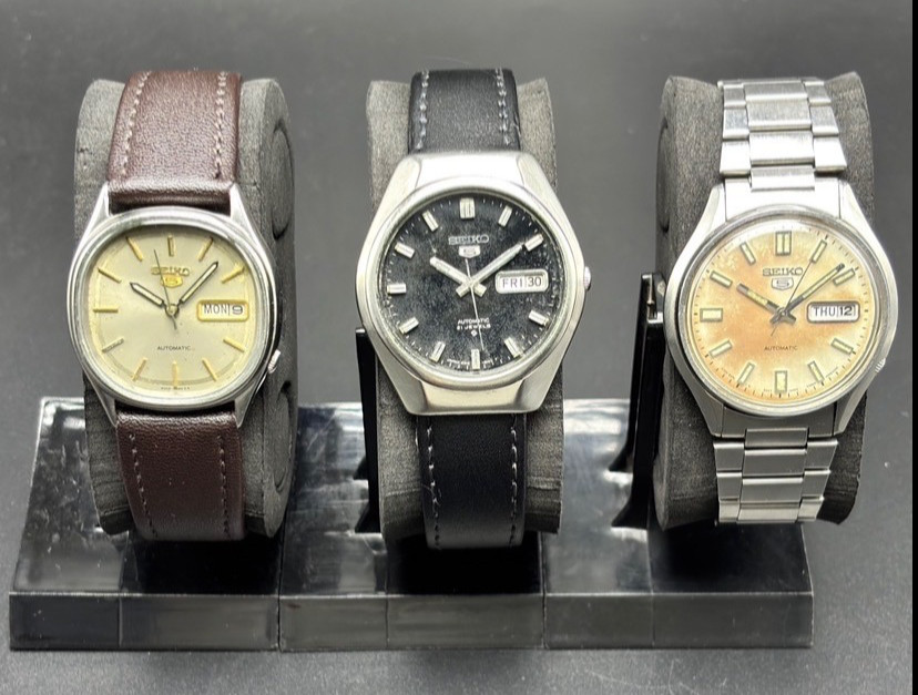 Seiko Lot Made Japan 5 Automatic 3 Watches Men’s Vintage of - vintagewatches.pk