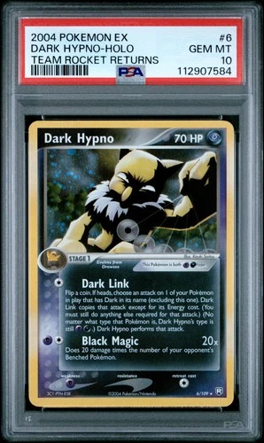 2004 POKEMON EX TEAM ROCKET RETURNS #6 DARK HYPNO-HOLO PSA 10