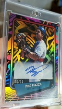 2026 Panini 90s Pop Culture Mike Piazza Auto /10 GOLD REFRACTOR HOF - LOW POP NM