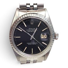Rolex Datejust 36 mm Black Dial Jubilee Steel Automatic Watch 1603 Circa 1971