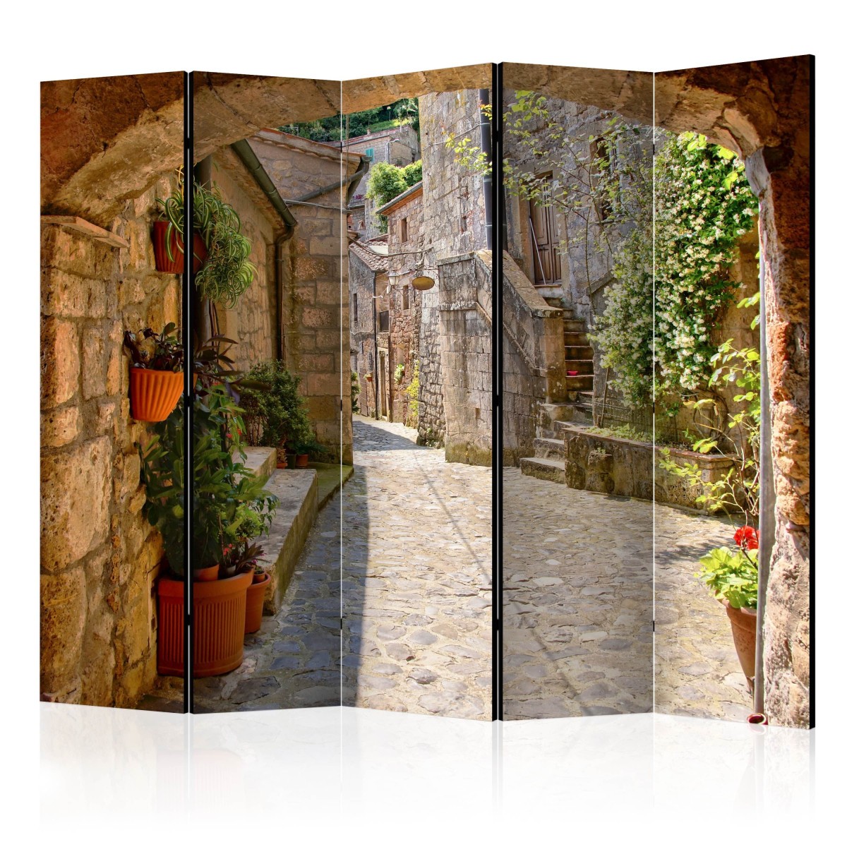 Paravent 5 volets Toscane pour créer un coin bureau dans le salon