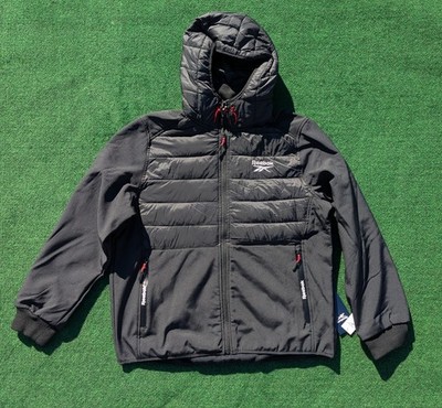 Reebok / Mixed Hybrid / Herren / Casual / Outdoor Freizeit Jacke Schwarz neu 