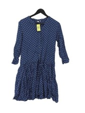 Uniqlo Skater Midi Dress M in Blue