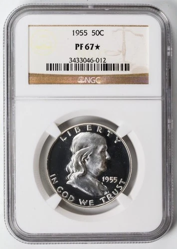 1955 Franklin Half Dollar 50C NGC PF-67 *STAR*