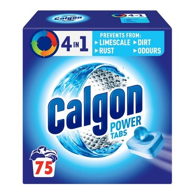 Calgon 4-in-1 Washer Cleaner Tablets, XL 75-Count Pack