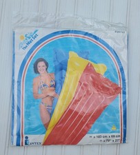 Vintage 1999 Intex Pool Floatie Mat Lounger Wet Set Blue 72x27 Pillow Top Raft