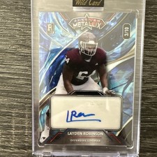 LAYDEN ROBINSON 2023 WILD CARD METALLIX ROOKIE BLUE Ice RC AUTO /10