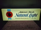 VINTAGE 1977 ANHEUSER BUSCH NATURAL LIGHT BEER LIGHT NATTY LIGHT 18x6 INCHES