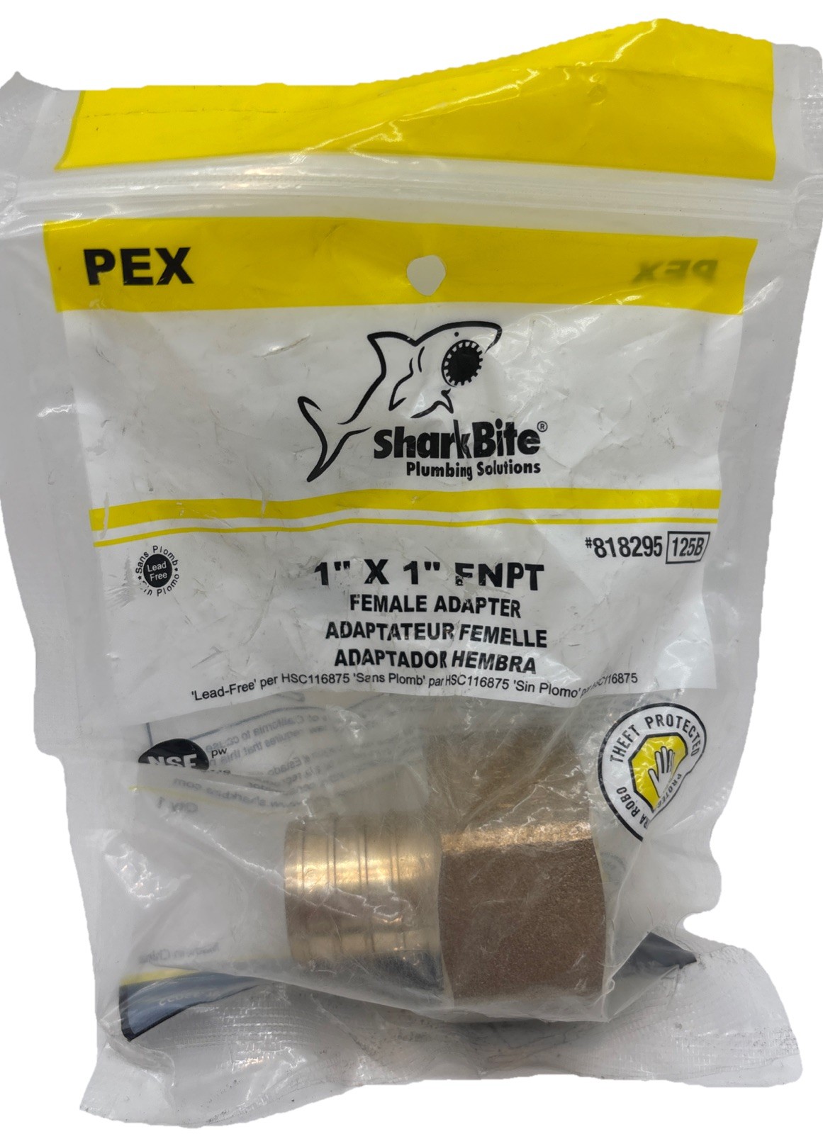 SharkBite 1-in dia Brass PEX Female Adapter Crimp Fitting 1 pack {58}
