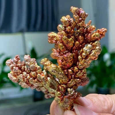 87G Rare!! iridescent Native Copper crystal mineral specimen