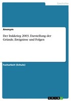 Der Irakkrieg 2003. Darstellung Der GrüNde, Ereignisse Und Folgen (Buch)