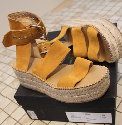 Rag and Bone Tara Marigold Wedge Sandals Size 10 M $475 MSRP  Made In Italy
