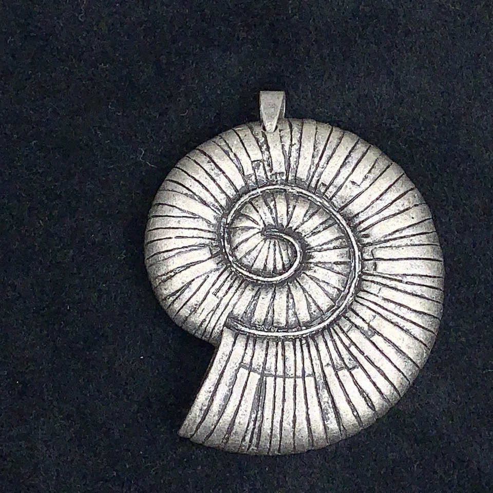 Оловянный тон аммонит раковина подвеска русалка морской - Изображение 3 из 4