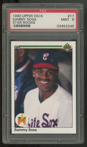 1990 Upper Deck Sammy Sosa RC Star Rookie #17 PSA 9