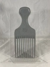Vintage Goody Made in USA Gray Textured Alligator Hair Pick Comb Lift 90’s 6.5”
