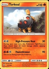 Torkoal Common Shining Legends 11/73 Fire Pokemon Card
