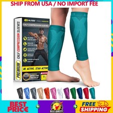 Calf Compression Sleeve Footless Socks Shin Splints Support All Colors Sizes