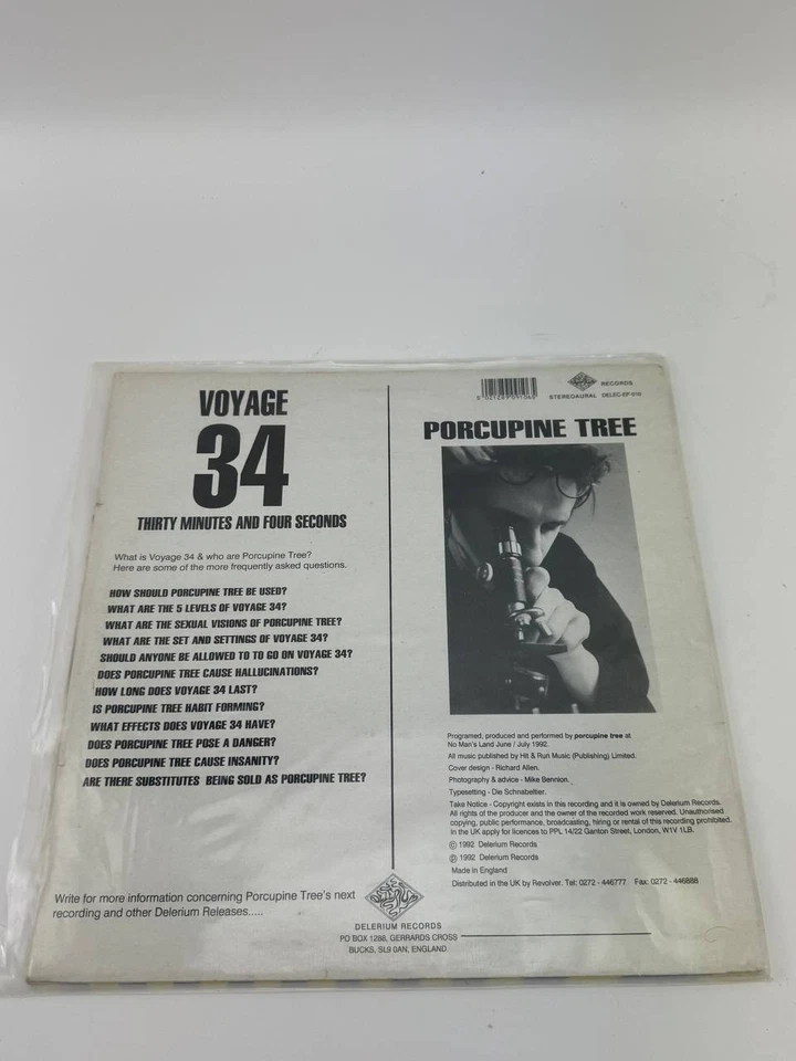 Porcupine Tree Voyage 34 1992 Delerium 12" LP - Image 2 of 4