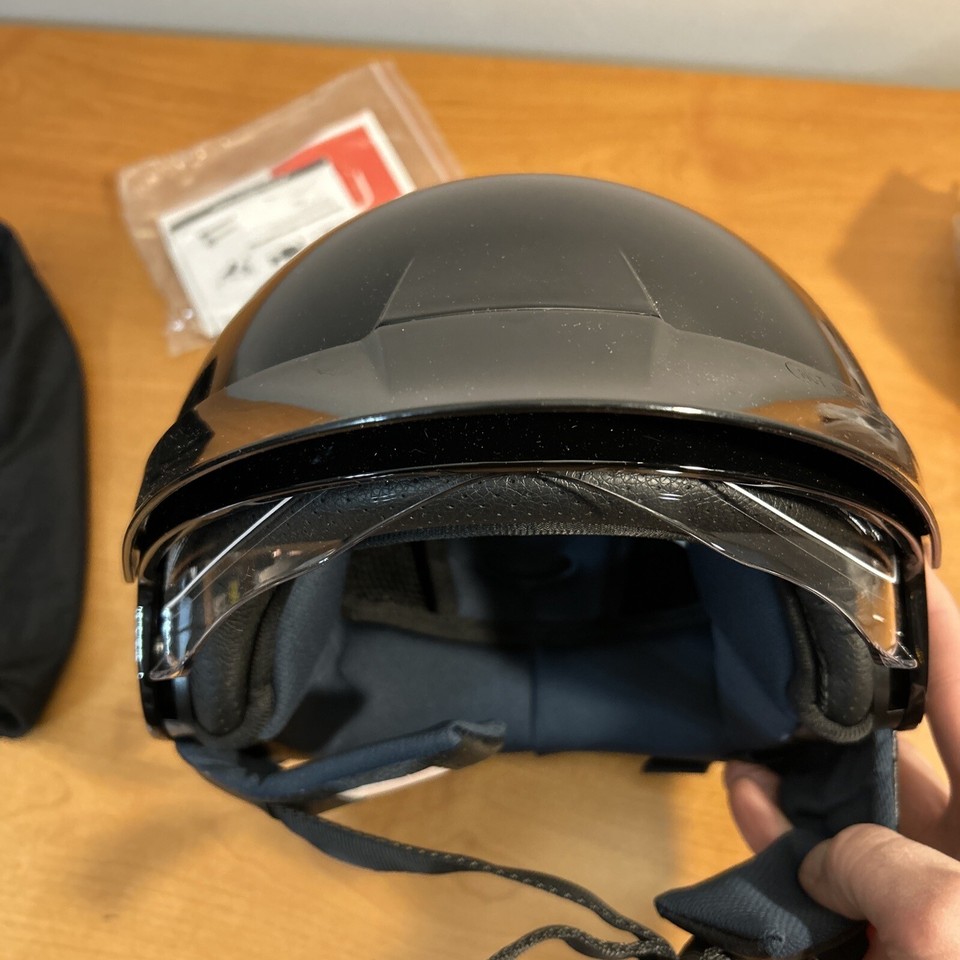 Motorcycle Half Helmet GLX M14 Cruiser Scooter Visor DOT Approved, Black, Small eBay