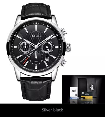 Stunning Lige Mens Multi-Dial Analogue Waterproof Chronograph Watch 2020