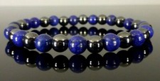 Lapis Lazuli HEMATITE BRACELET - HIGH STRENGTH 6mm 7.5"