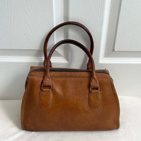 COACH Vintage Broadway Satchel Tan Luxury Leather Doctor Bag RARE 025-3105