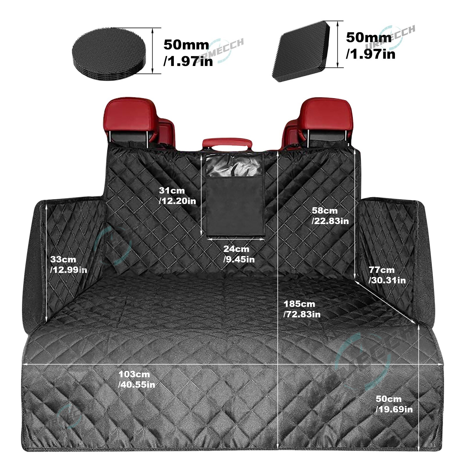 FOR FORD KUGA ALL YEARS Heavy Duty Quilted Car Boot Trunk Liner Dog