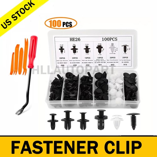 105x Clip Fender Trim Car Push Pin Rivet Bumper Door Panel Retainer