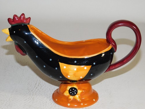 Bonnie Lynn Ceramic Rooster Gravy Boat by Russ Bernie & Co. - Read - Picture 2 of 6