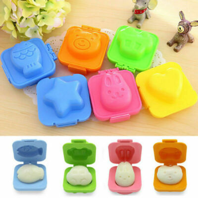 Sushi Rice Egg Mold Bento Maker Sandwich Cutter Mould Kitchen Tool Gadget 6 pcs