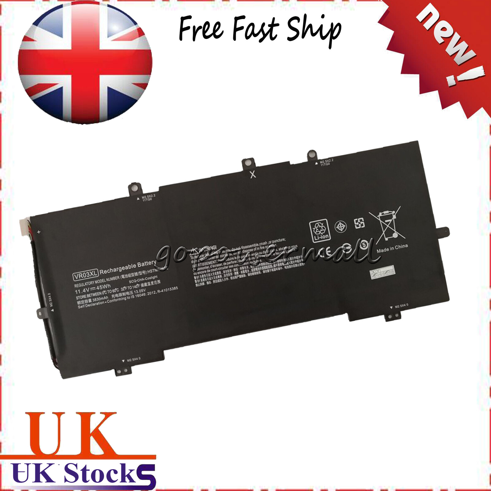 Battery VR03XL 816497-1C1 For HP Envy 13"" Pavilion 13-D000 D110TH HSTNN-IB7E