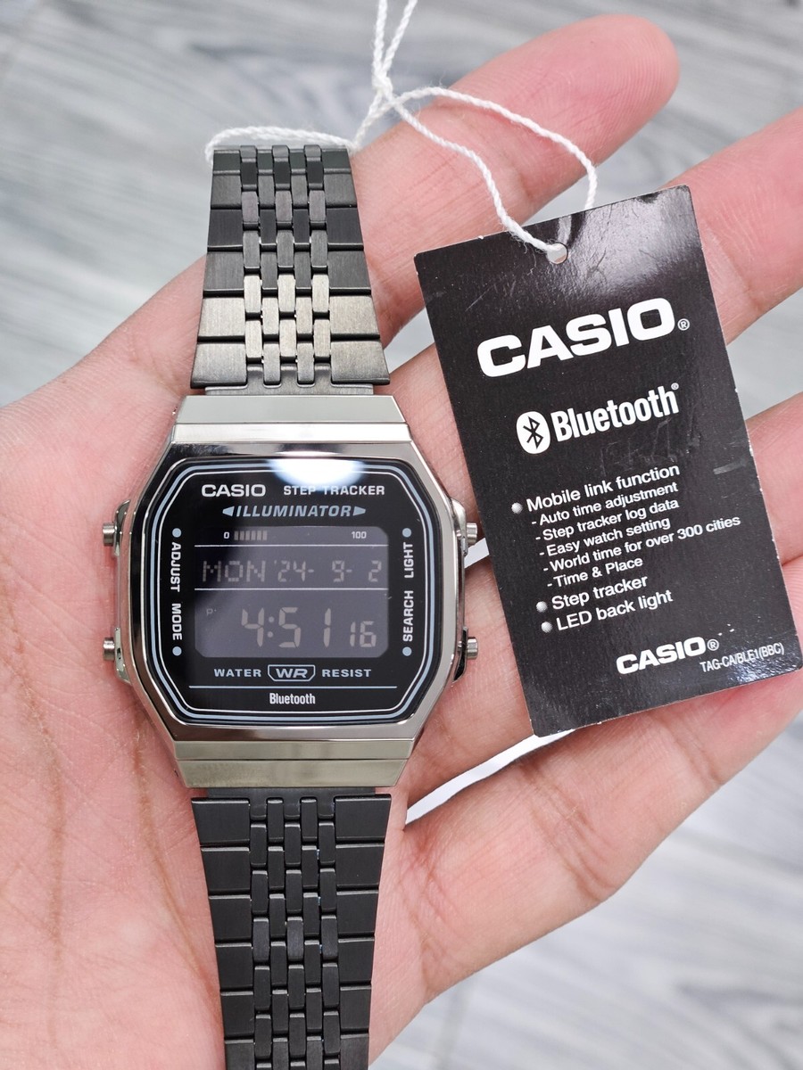 Casio ABL-100WEGG-1B Vintage Digital Watch with Bluetooth and Step