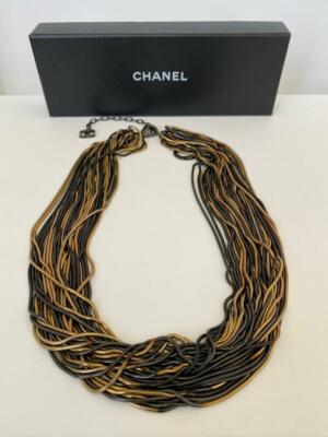 CHANEL Multi-Strand Black Gold Rope 